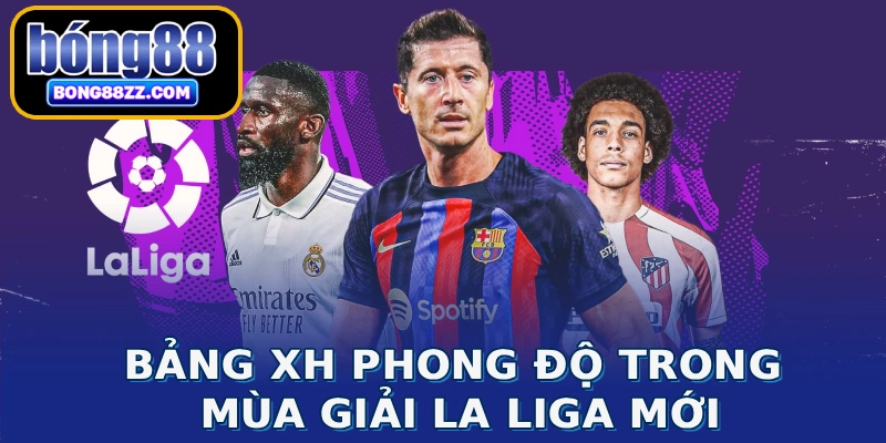 Bảng XH phong độ trong mùa giải La Liga mới