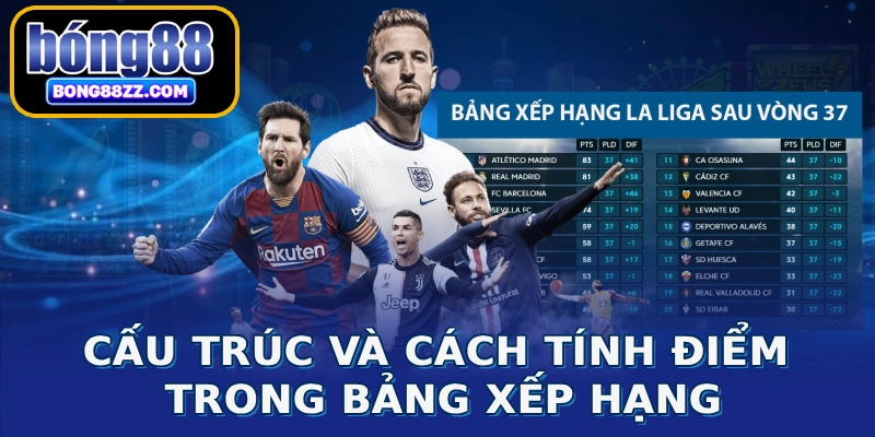 Cấu trúc và cách tính điểm trong bảng xếp hạng