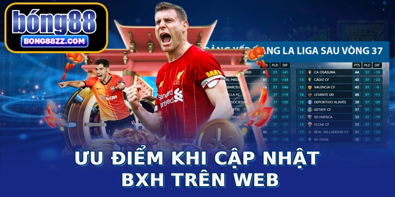 Ưu điểm khi cập nhật BXH trên web